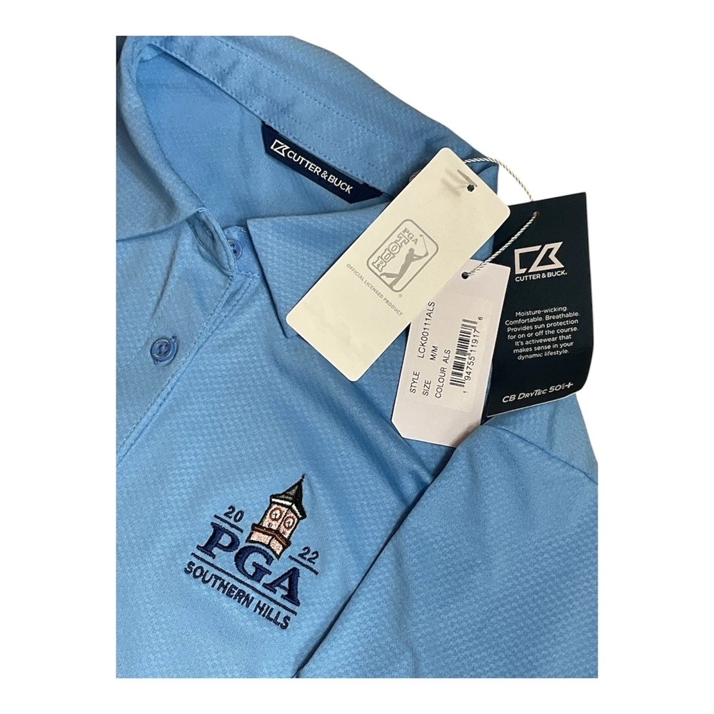 NEW Cutter& Buck Women's PGA Southern Hills Medium 2022 Devon Light Blue Golf